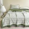 Pure Cotton Three-Layer Gauze Jacquard Summer Quilt Set - Cooling & Comfortable