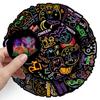 50 Adesivi Graffiti Neon di Halloween - Decorazioni da Festival Cartoni Animati per Valigie e Custodie per Telefono
