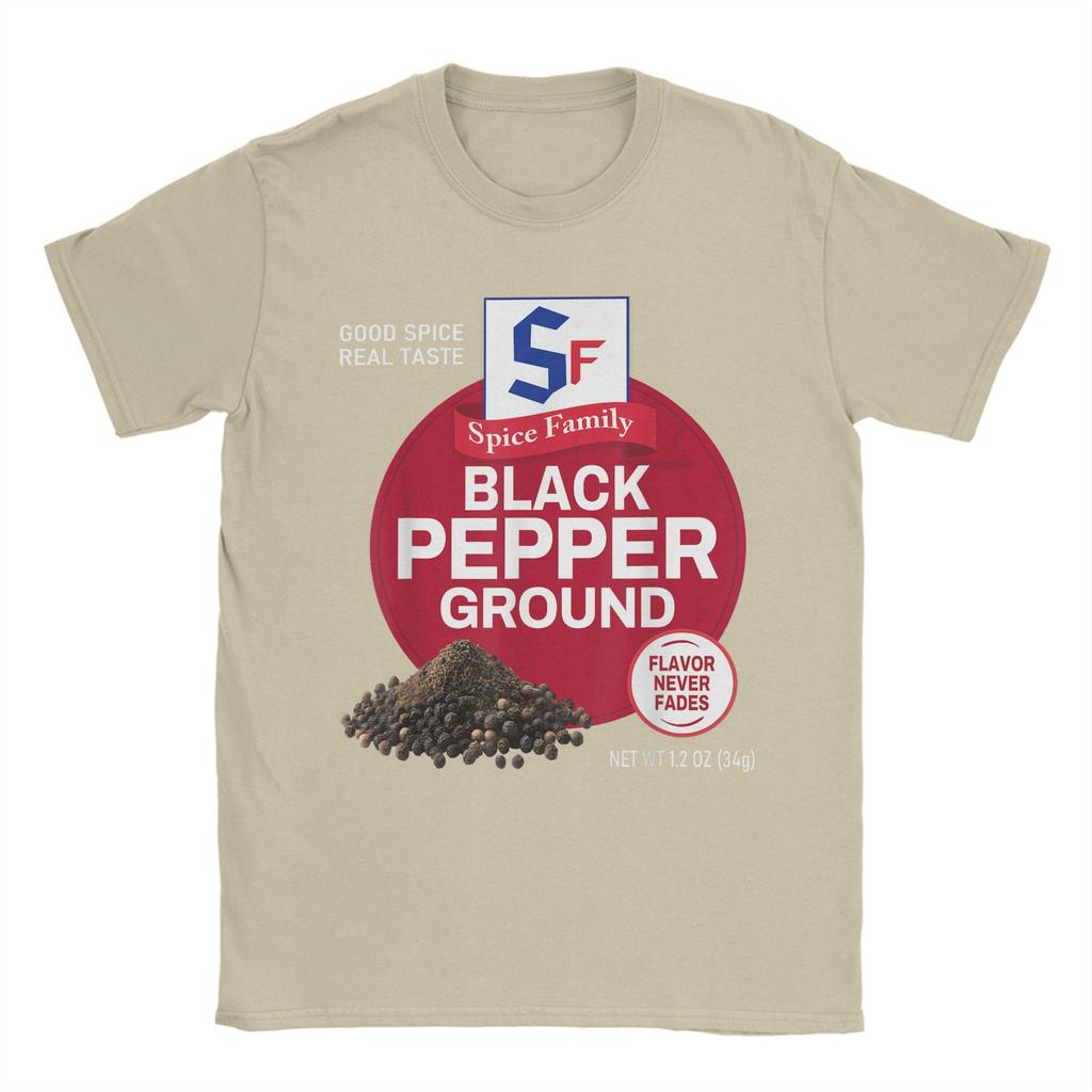 Black Pepper Ground Spice Group Family Matching Halloween T-Shirt Summer T-Shirts Man Oversize Top Tees Short Sleeves Tops