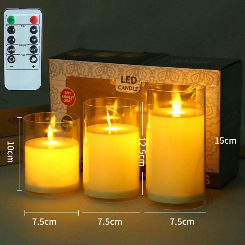 LED Acrylic Simulation Candle Lamp for Birthday Parties