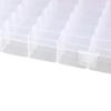 Portable 36-Grid Clear Hard Plastic Adjustable Jewelry Organizer Box Storage Container Case with Removable Dividers