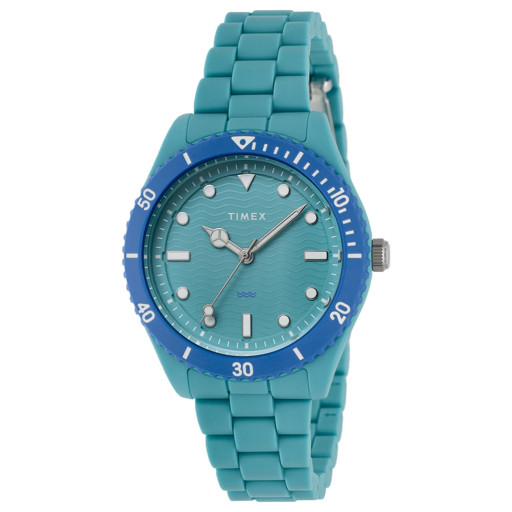 

Унісекс наручний годинник Timex Trend TW2Y04700 Кварцовий 30М Водостійкий Мінеральне скло Світло-блакитний циферблат Пластик [TIMEX] [Вживаний] світло-синій колір