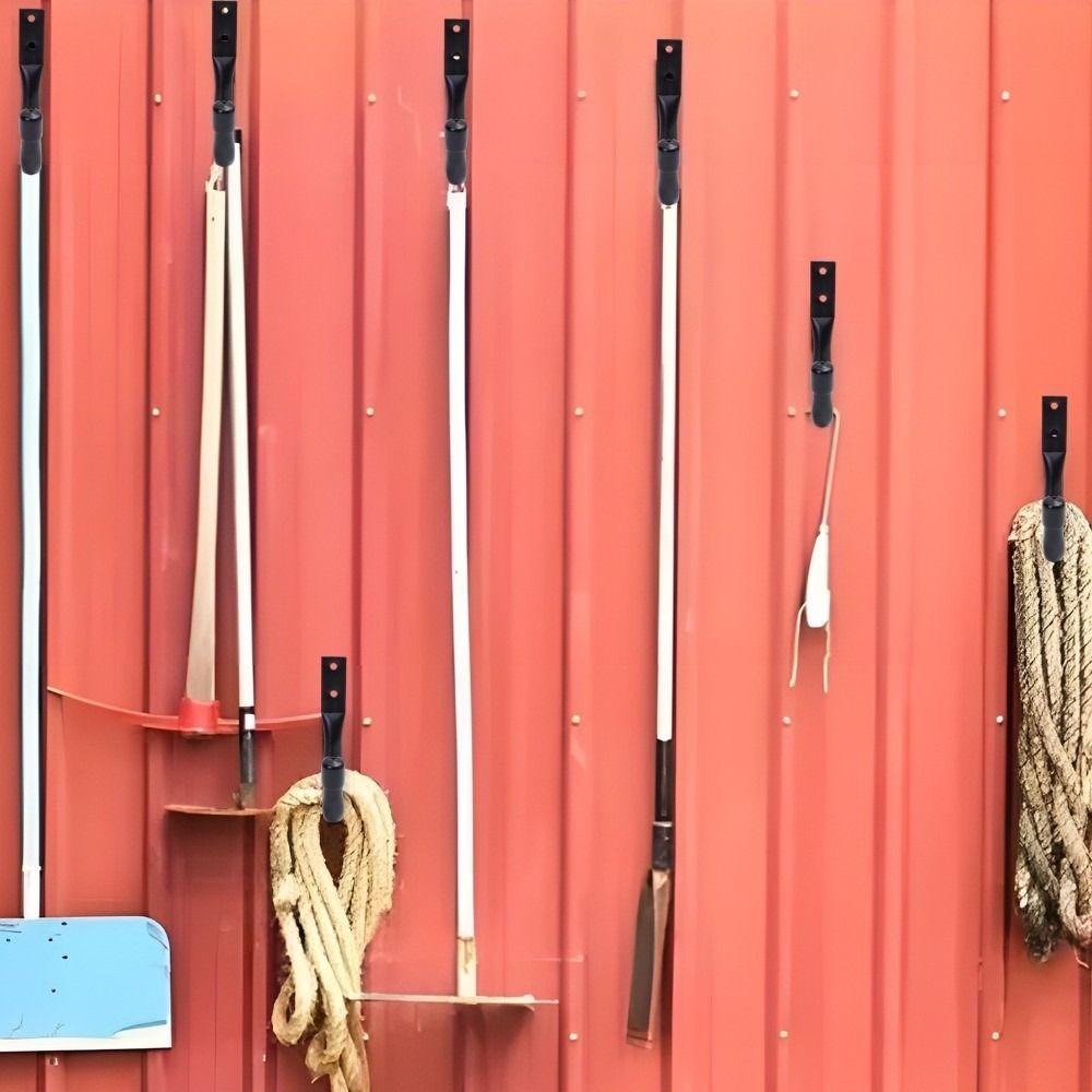 2 zestawy wytrzymałych garażowych haczyków w kształcie litery J ze śrubami, ścienne haczyki do przechowywania w garażu, stojaki do przechowywania na drzwiach i ścianach