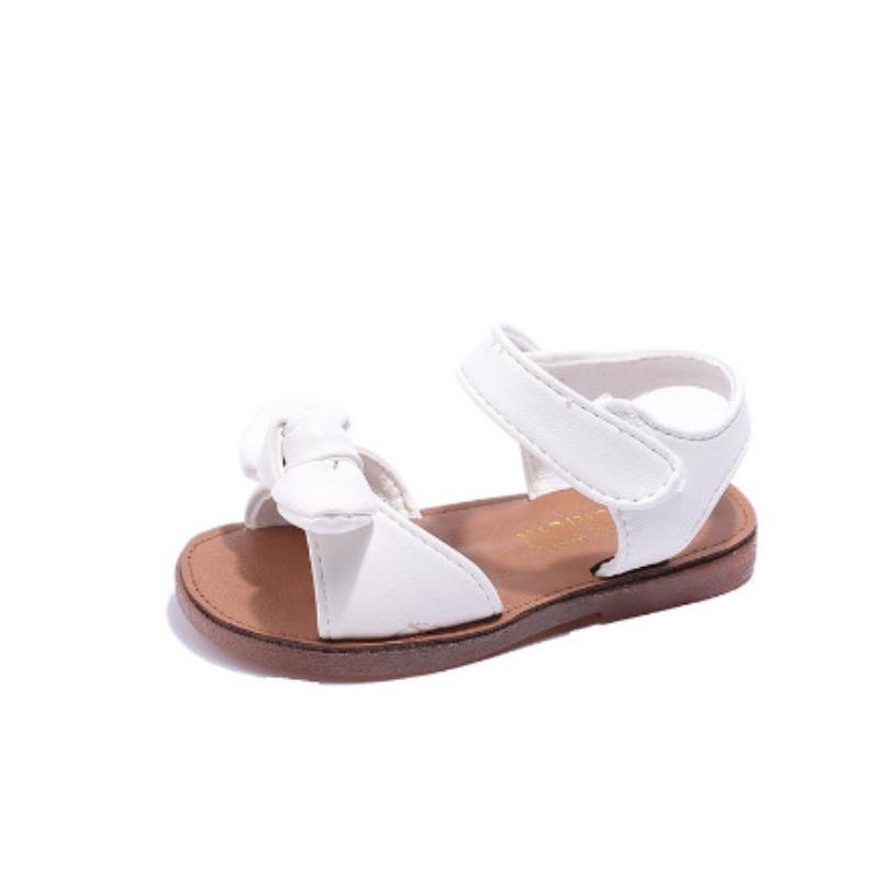 

Foreign trade summer new children s sandals girls bow open-toed beach shoes medium and small children non-slip breathable casual shoes 21-25 yards, 5 pairs in one hand