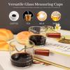 1 Oz Espresso Measuring Cup Shot Glasses Measuring Triple Pitcher Single Spout Glass Creamer Measure Cup for Barista Coffee