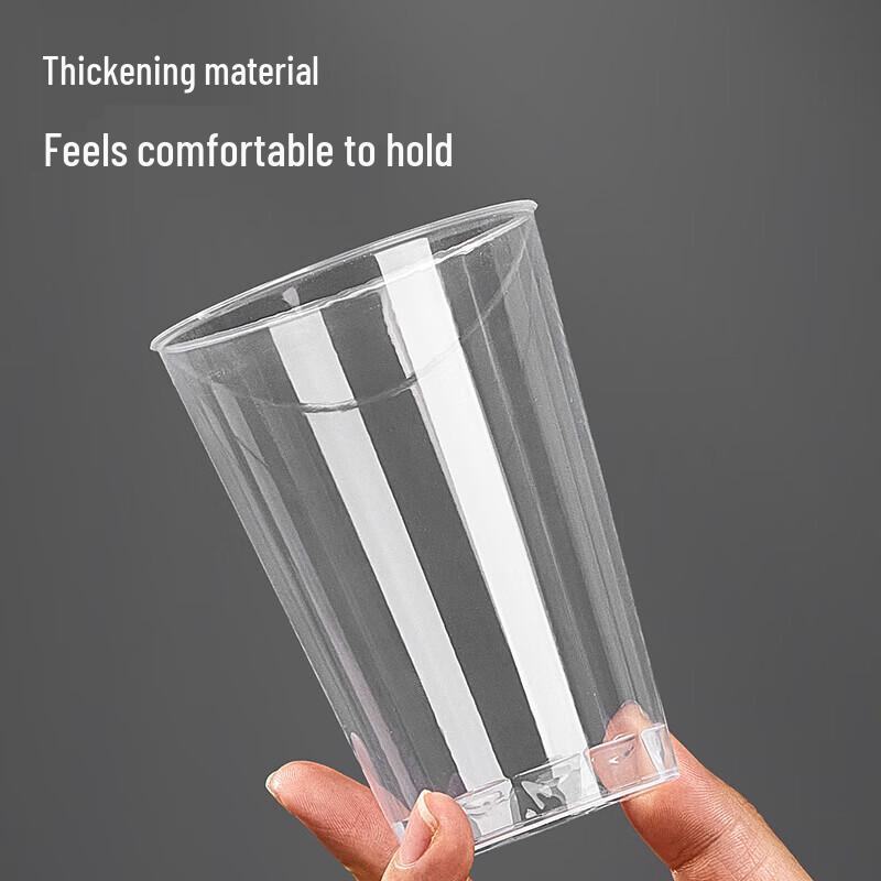 Miao Mo 300ml Thickened Disposable Plastic Cups, 50-Pack