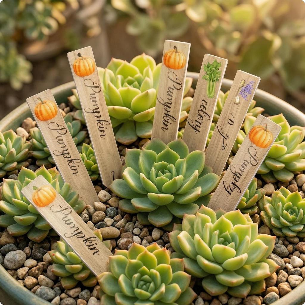 14 Pieces Garden Labels with Stakes Waterproof Placards WeatherResistant Plant for