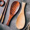 Fish Shaped Rice Spoon Creative Japanese and Korean Rice Spatula Household Kitchen Tableware Wooden Spoon