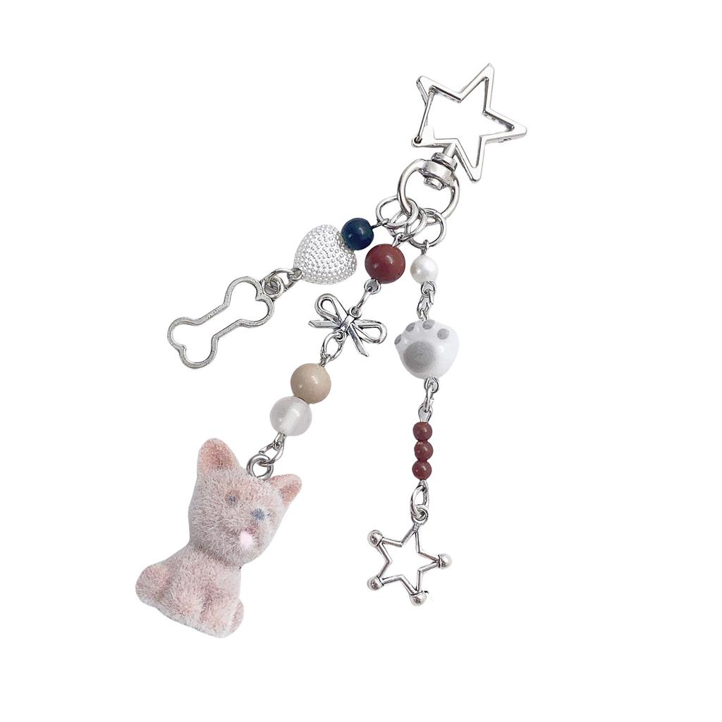 Urocza Pluszowa Koreańska Inspiracja Piesek Pasek do Telefonu Breloczek Akcesorium Idealne Dla Modnych Par i Miłośników Akcesoriów