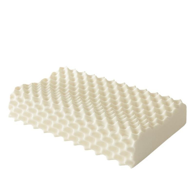 Подушка из натурального латекса для взрослых - Мягкая подушка с поддержкой шеи, гипоаллергенный наполнитель и подарок для здорового сна 35*55 cm*500g слоновая кость