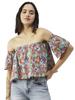 Moomaya Cotton Printed Off-Shoulder Top Summer Wear Crop Top For Women