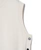 Irony Porno White Line 86-Iroj364 Side Button Slit Knit Vest Beige