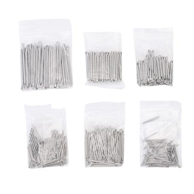 410PCS Cotter Pin Assortment Kit In 6 Different Sizes Galvanized Steel Heavy Duty Straight Shaped Hardware Pins for