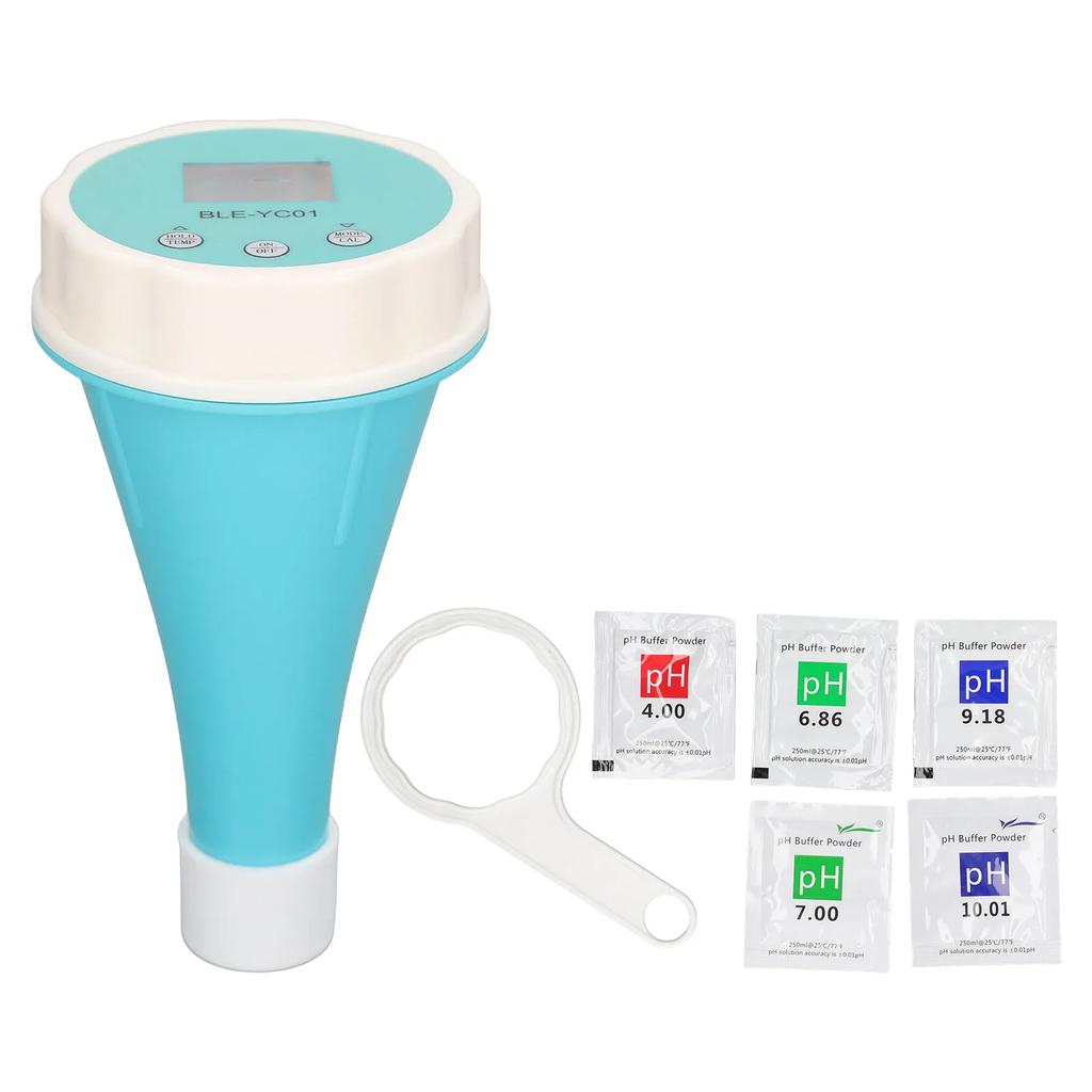 Bluetooth Pool Monitor CL EC ORP Temperature 6 In 1 Smart Pool Water Quality Tester Bluetooth Pool Monitor Smart Meter