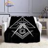 Fashion patterns Masonic portable sofa Blanket Freemason Flannel warm four seasons camping blanke Freemasonry Multi Size blanket