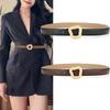 Genuine Leather Womens Belt With Silver Buckle For Casual Wear