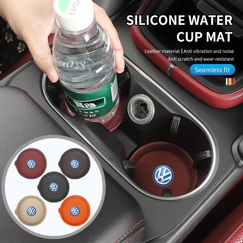 swe32PCS Car Coaster Water Cup Holder Anti-slip Pad Mat For Volkswagen VW T5 Amarok 2013 Tiguan Golf 4 5 6 7 MK4 MK7 MK8 Passat