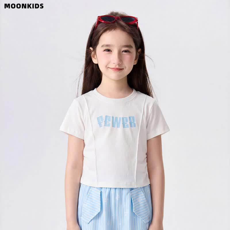 Moonkids Girls  Summer Sporty Short-Sleeve Top & Pants 140cm