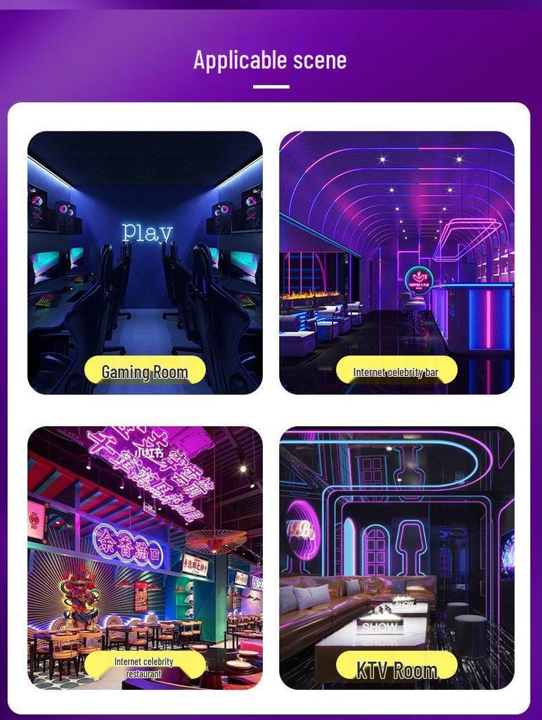 Romantic Neon LED Decorative Desktop Lights - Ins Style