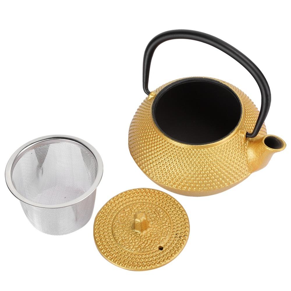 Stovetop Cast Iron Teapot Stainless Steel Infuser Japanese Tetsubin Kettle Tea Brewing