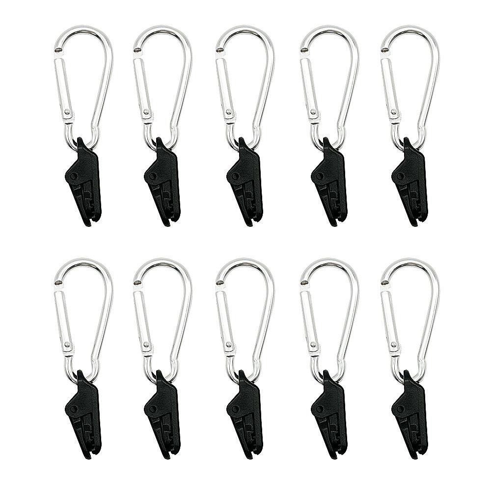 10pcs Tent Clips Tent Accessories Outdoor Tarpaulin Clips Anti-wind Fixed Camping Tent Clamp Clips Crocodile Clip Plastic Hook