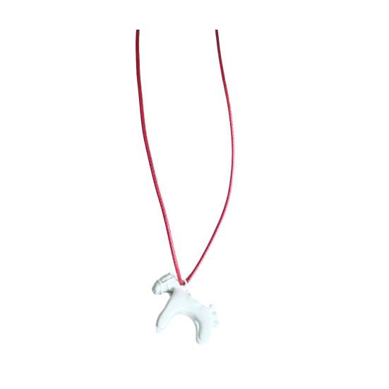 3D Horse Pendant Necklace Enamel Mini Horse Charm Necklace Cute Horse Long Necklace Gift for Men Women Horse Lovers