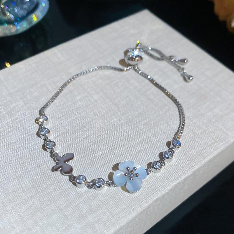 Mori small fresh zircon opal bracelet flower sweet temperament versatile bracelet light luxury high-end jewelry women