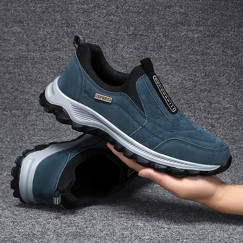 Outdoor Hiking Shoes Men Sneakers Slip on Casual Men Shoes Breathable Suede Leather Shoe Anti-skid Walking Shoes Footwear