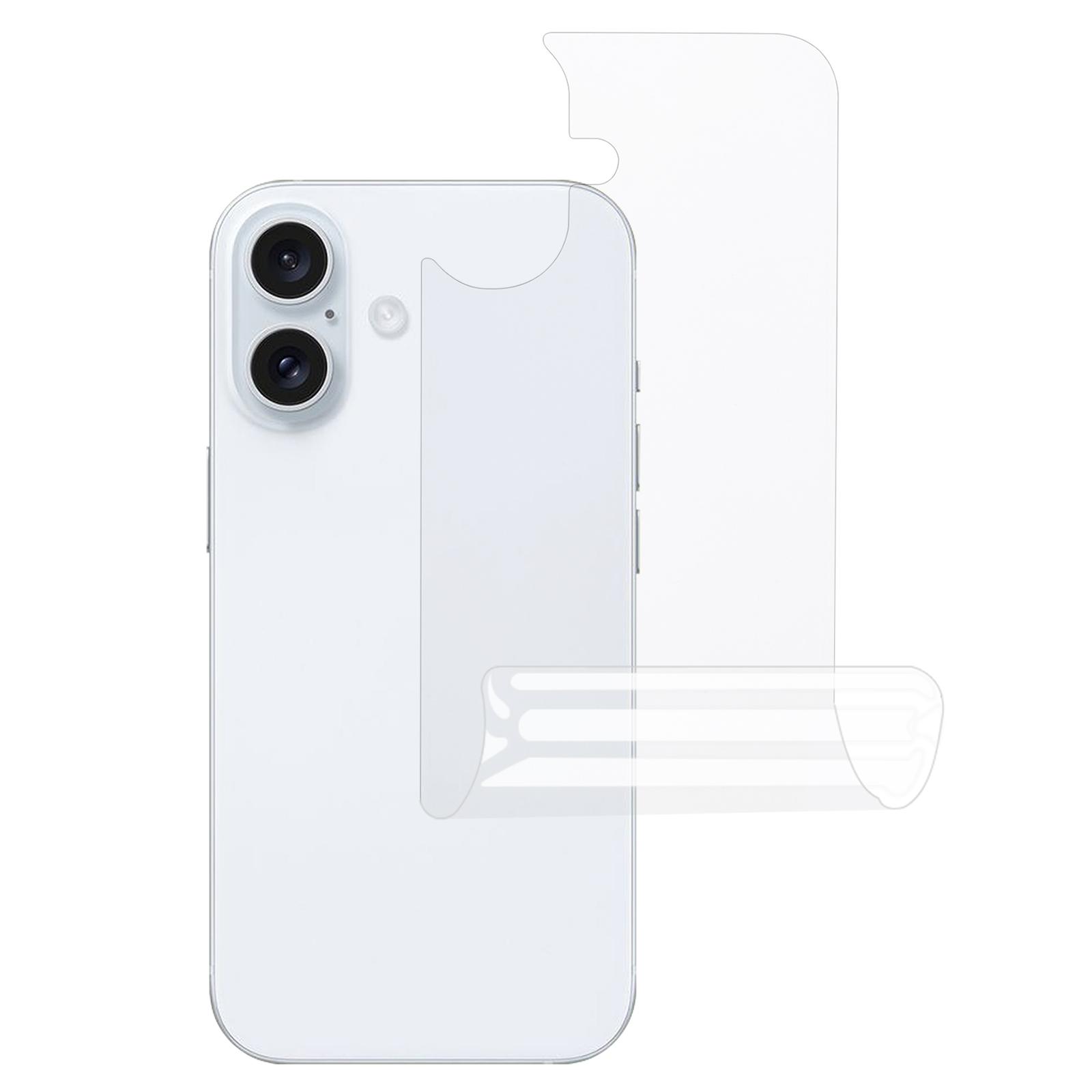 

For iPhone 16 Plus Back Screen Protector Hydrogel HD Clear TPU + PET Phone Back Cover Film A