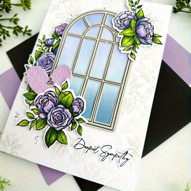 1/2pcs Vintage Spring Pattern Plastic Stencil for DIY Card Making, Scrapbooking & Crafts- for Decorative Backgrounds, Photo Albums & Greeting Cards