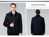Men's Double-Sided Wool Jacket with Winter Down Liner for Middle-Aged Dads