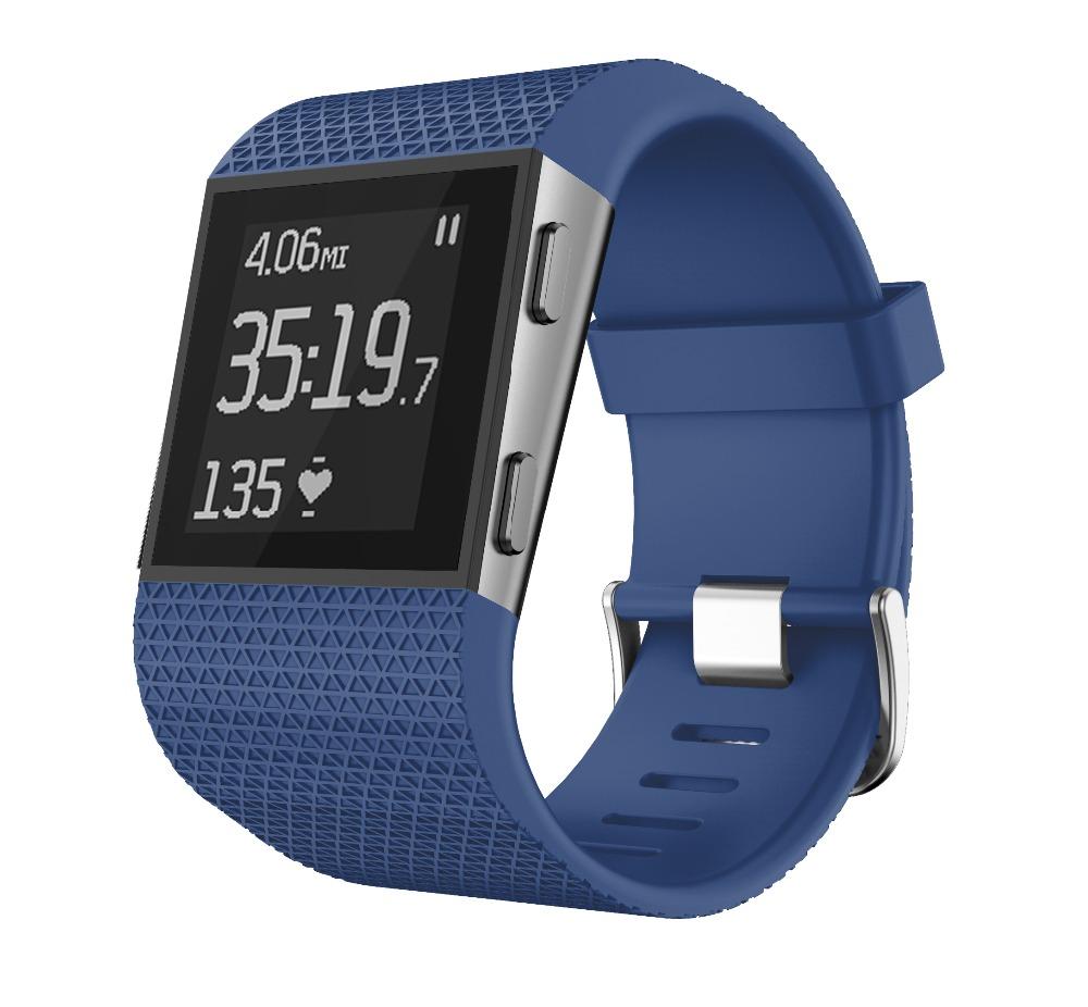 Pulseira esportiva de silicone macio Pulseira de relógio Para Fitbit Surge Pulseira Pulseiras de relógio Substituição Ajuste inteligente Pulseira Nova chegada