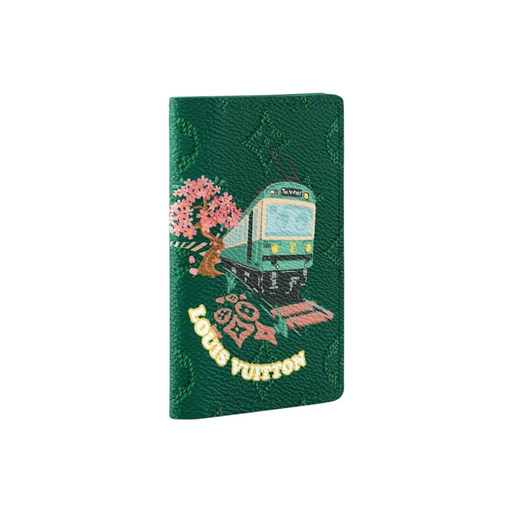 LOUIS VUITTON x NIGO Collaboration Pocket Organizer Monogram Coated Canvas Wallet Men's Green