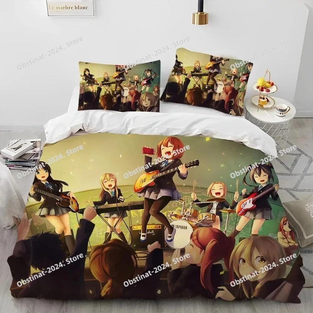 K-ON Kawaii Dívky Anime Ložní Set Chlapci Dívky Twin Queen King Size Povlak na Peřinu Povlak na Polštář Postel chlapci Dospělí Domácí Textil