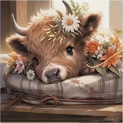 Diamond Painting Cow Full Set Diamond Embroidery Full Square Drill Animals Cross Stitch Decorations For Home