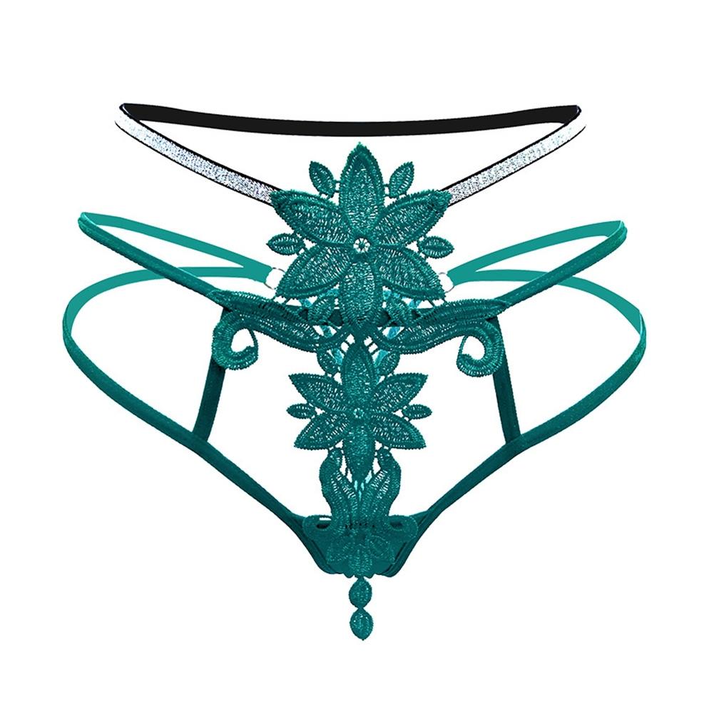 Thong Underwear Women Briefs Flower Embroidery G-String