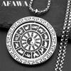 Drehende Chinesische 12 Tierkreiszeichen Tai Chi Bagua Anhänger Halskette für Männer Frauen Edelstahl Taoismus Symbol Amulett Kette Schmuck Geschenk