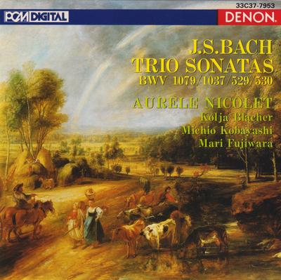 CD NICOLET (AUREL), BACH, MICHIO KOBAY - JS Bach: Trio Sonatas  33C377953 Denon 1986 Japan Classical Used