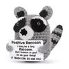 Funny Emotional Support Positive Crochet Raccoon Doll Cute Handmade Knitted Positive Raccoon Desktop Room Decor Christmas Gifts