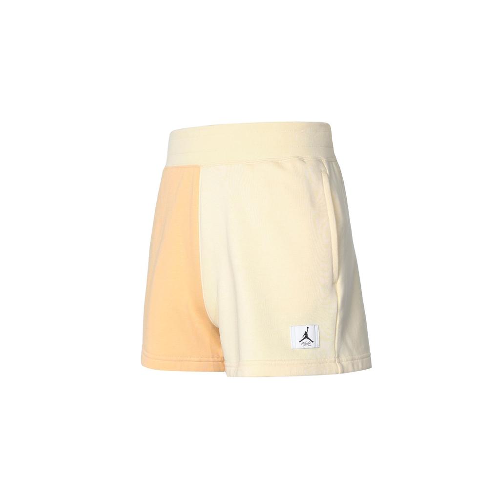 Jordan Flight Patchwork Logo Elastic Waist Straight Shorts Women Bottoms Cosmic-Gold DZ3367-251