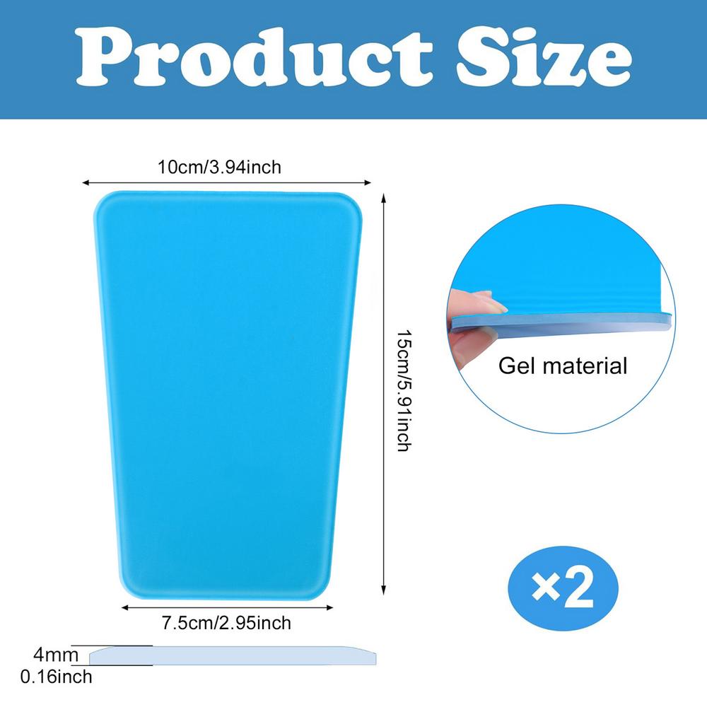 

Ski Guards Reusable Gel Non-Slip Insert Protector 2 Pieces Ski Shin Pads Training Gear for Adult Snowboarding синій