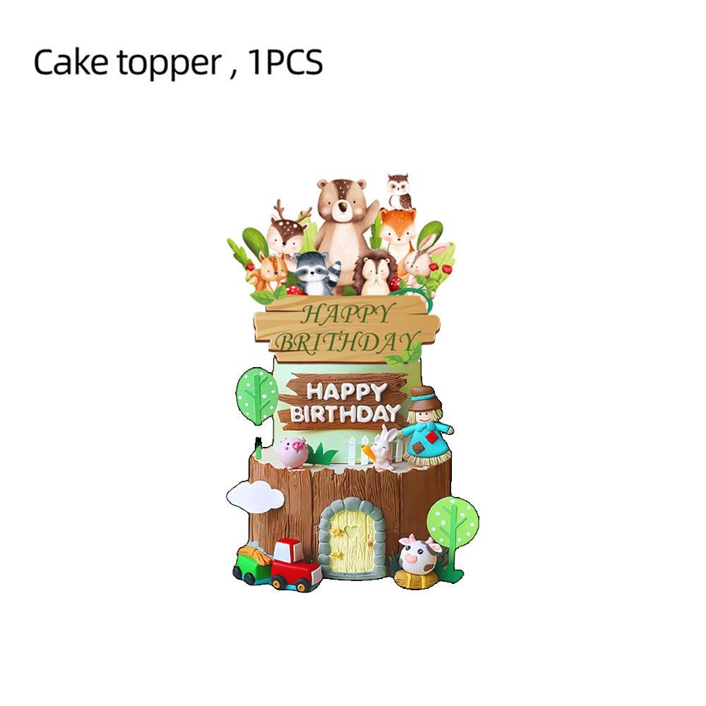 Woodland Animal Jungle Forest DIY Party Decoration Plate Cup Tablecloth Birthday Party Baby Shower Kids Birthday Party Supplies 5