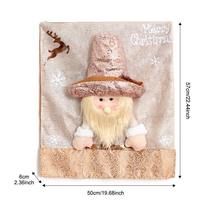 High-Grade Christmas Ornament Hat Chair & Doll Stool Covers for Home Party Decoration
