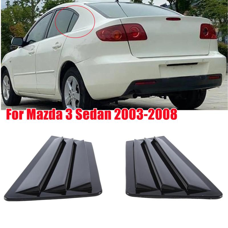 

Для Mazda 3 Седан 2003-2008 Заднее Окно Жалюзи Заслонка Крышка Боковой Вентиляционный Отвод Отделка Декор Лобового Стекла Аксессуары для Автомобиля матовый черный