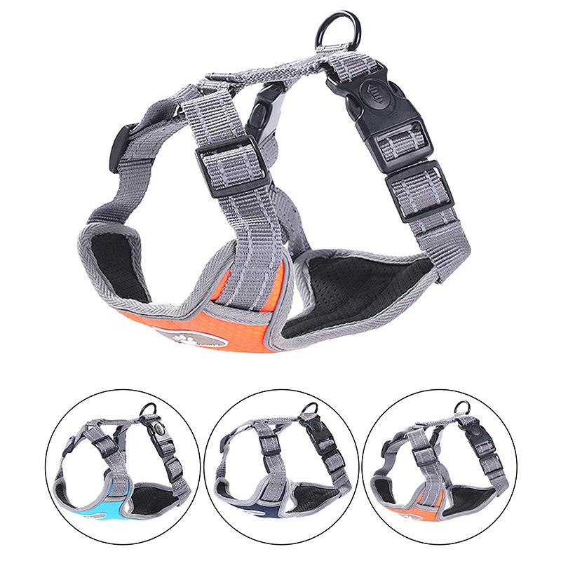 Reflective Medium and Large-sized Dog Leash, Pet Chest and Back Strap, Vest Type Dog Chest and Back Explosion-proof Dog Leash