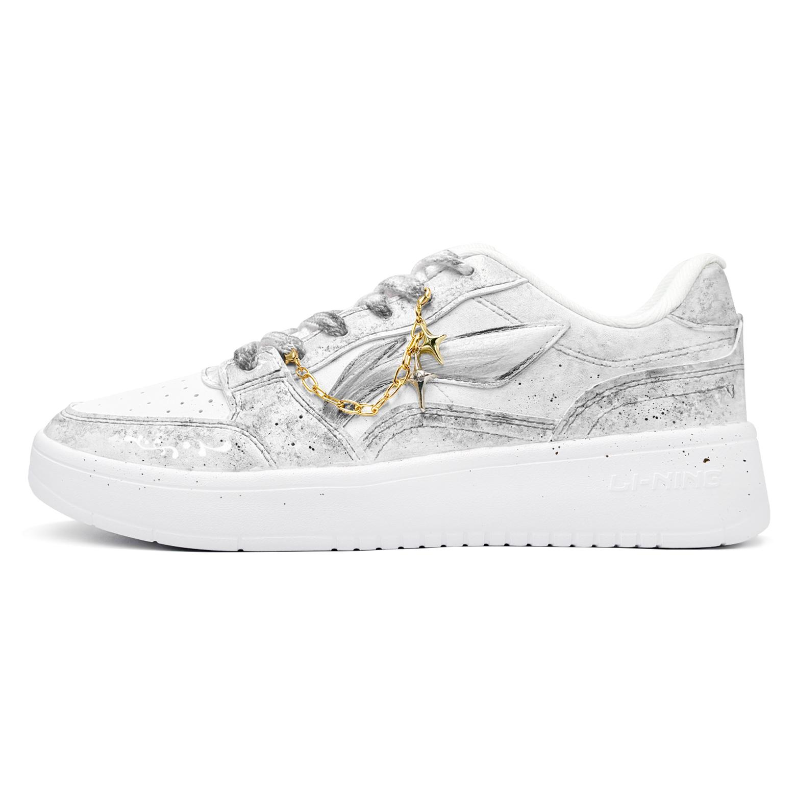 Li Ning Sycee Berlin Night, First Year Culture V Synthetic Leather Coverage Abrasion Resistant Slip Resistant Low top AGCT339-6(TeamTwo-) 42