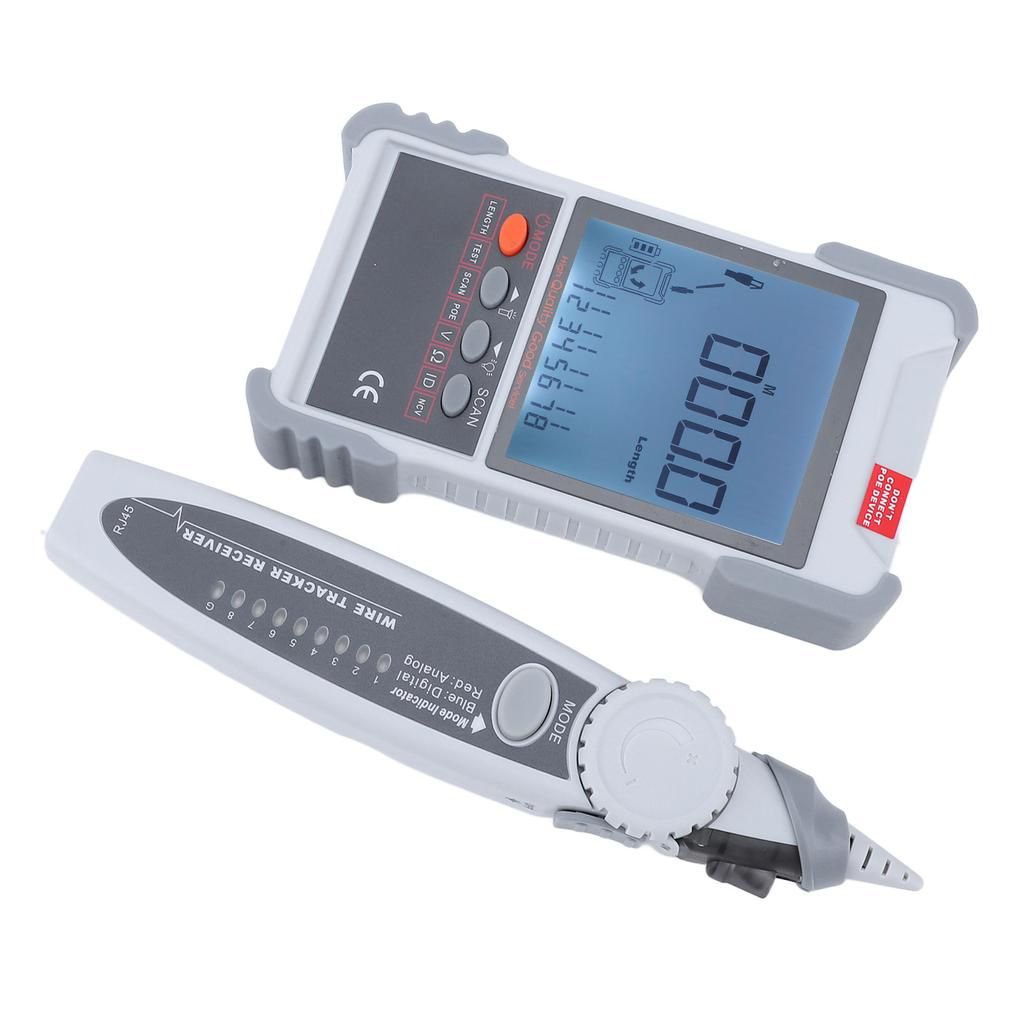 LCD Network Tester Multifunctional ABS Housing Line Finder with Multimeter for Maintenance 400m