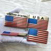 2pcs American Flag USA Metal Car Logo Suitable for Body Trunk Tail Side Sticker Decorative Decal Accessories