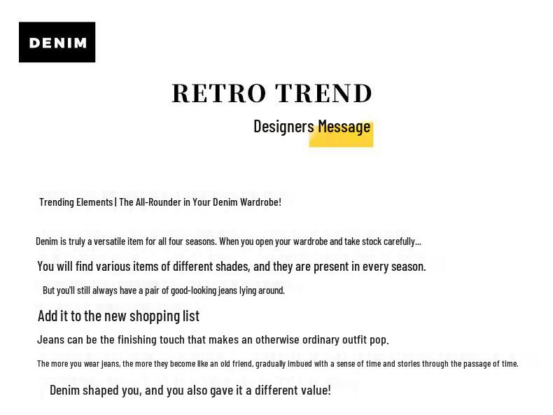 Available Now: High-Quality Trendy American Style Straight-Leg Jeans for Men and Women - Spring 2026 Collection