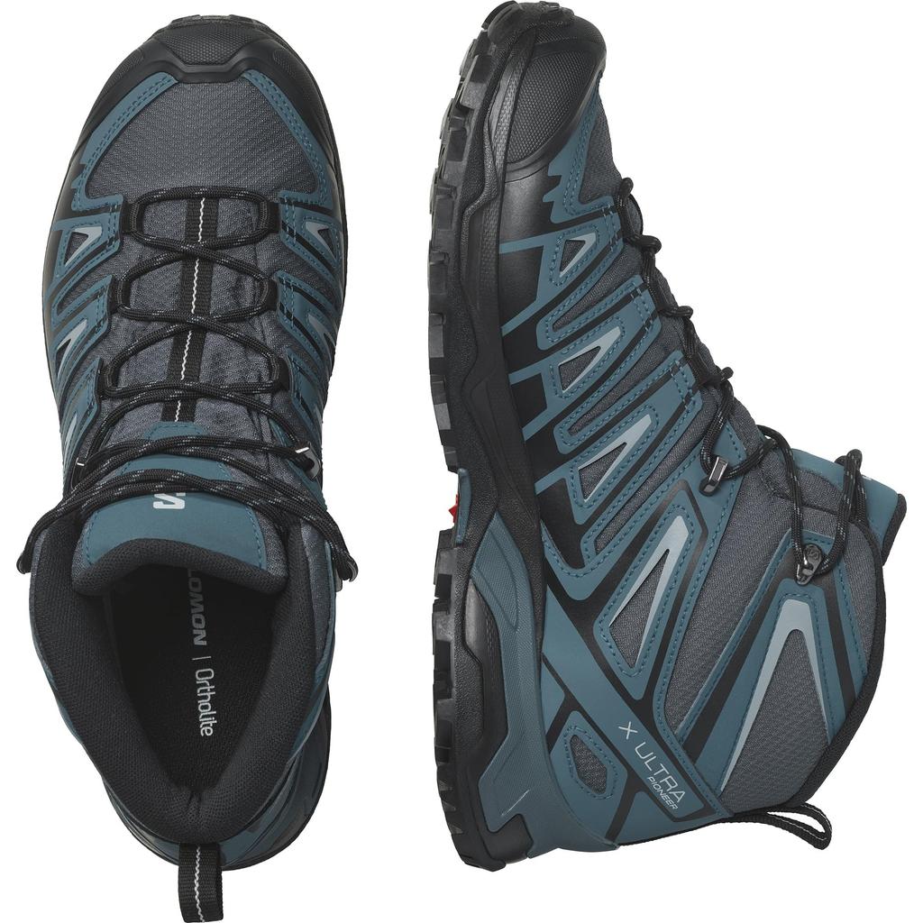 Salomon X ULTRA PIONEER MID GORE-TEX Hiking/Trekking Shoes, Ebony/Stargazer/Quarry, Size 25.0 cm